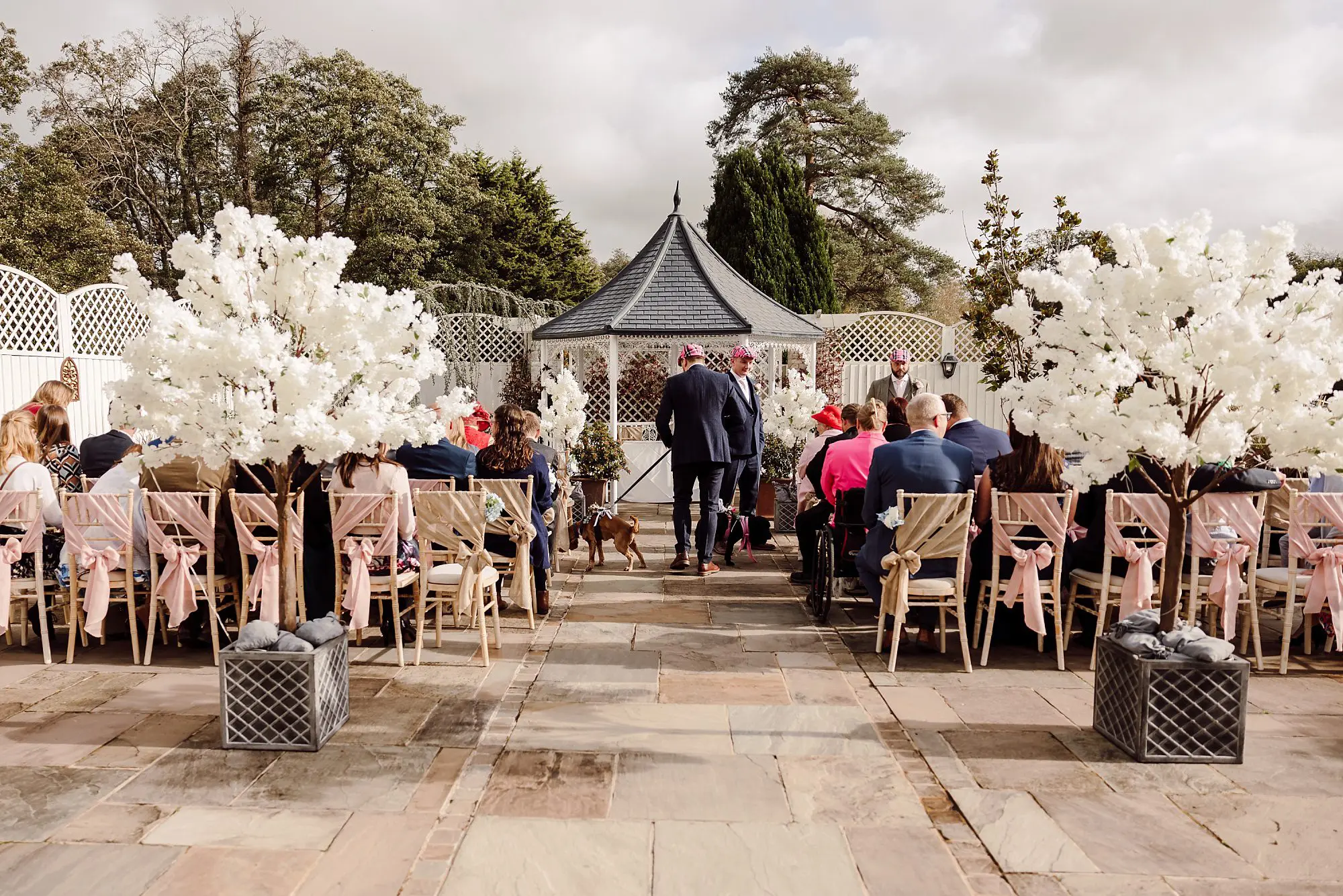 outdoor ceremony Southdowns Manor wedding Ania Photo