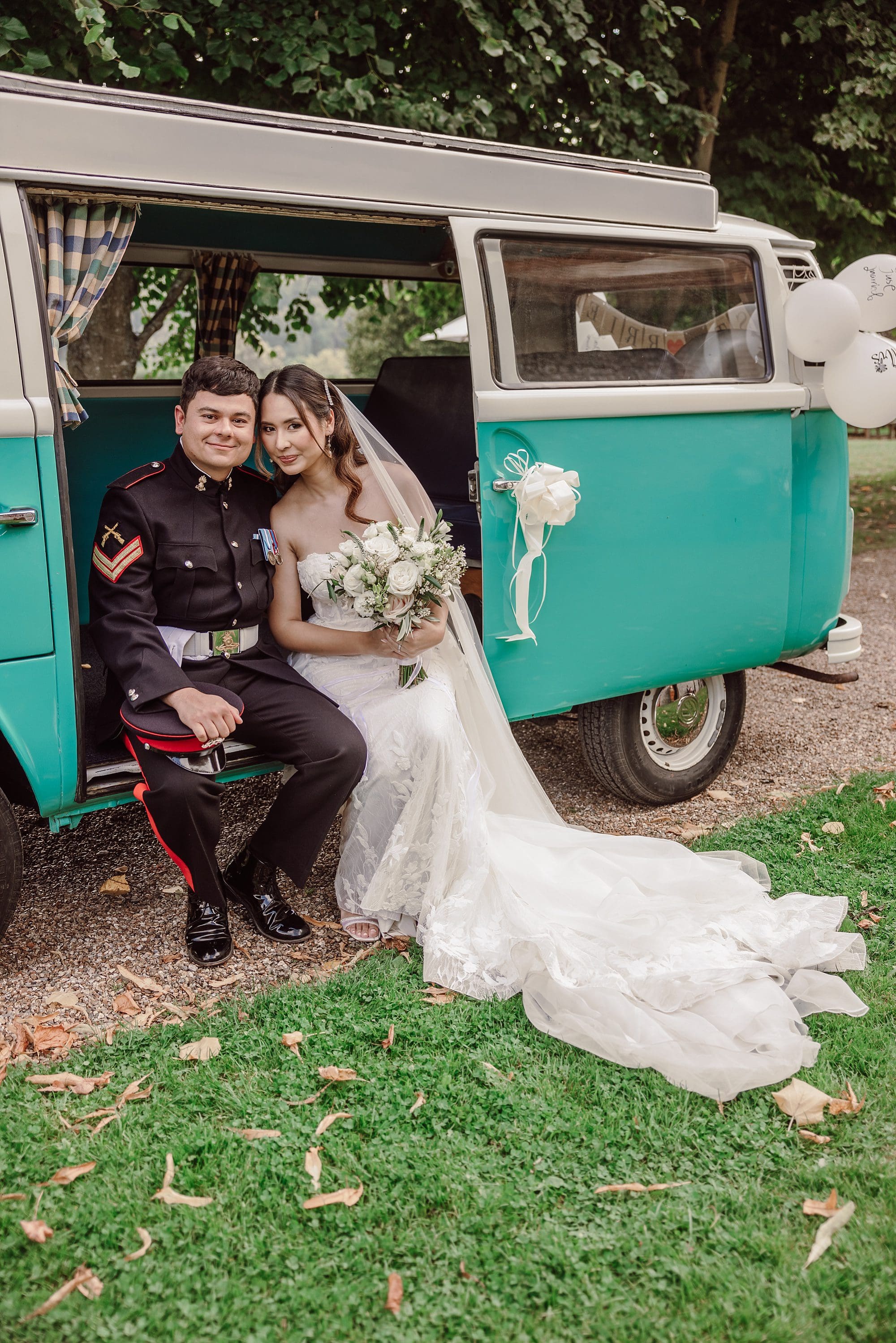 wedding photographer Tithe Barn Hampshire wedding car