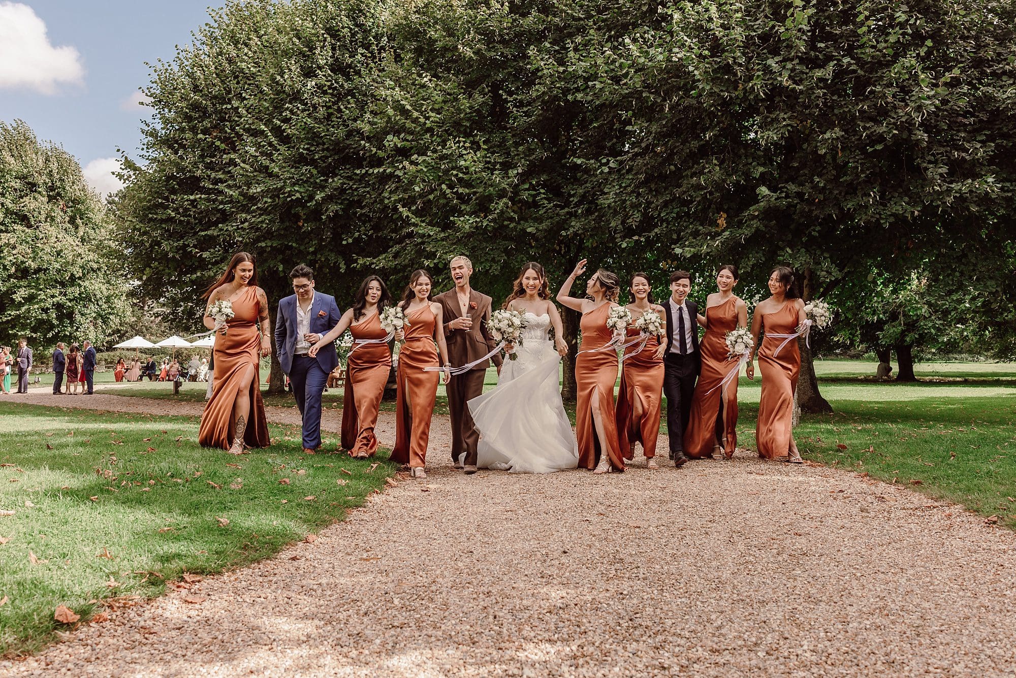 wedding photographer Tithe Barn Hampshire group wedding photo