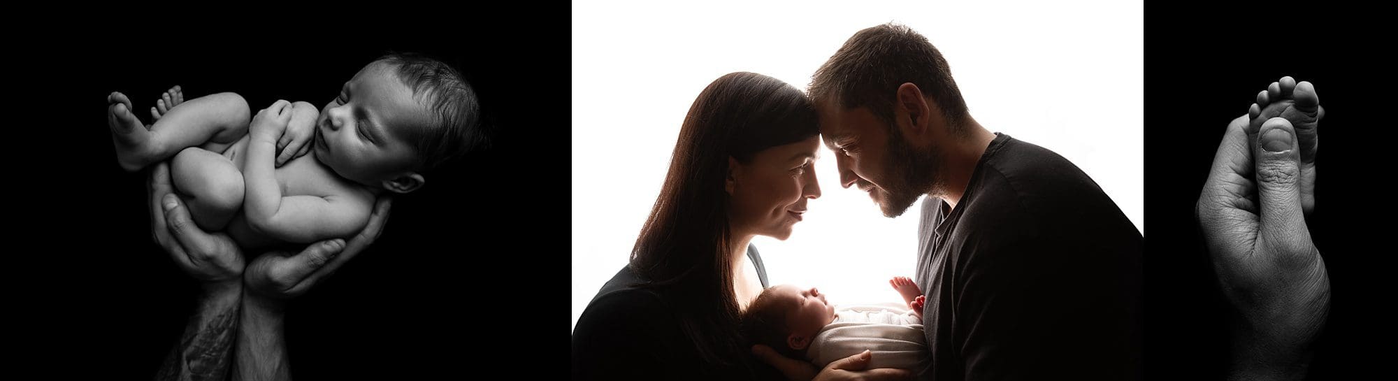 Fareham newborn photographer black and white
