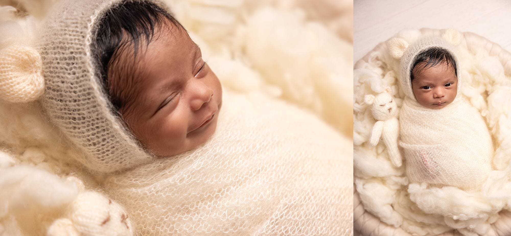 Newborn baby in a peaceful pose captured by photographer in Emsworth, Hampshire