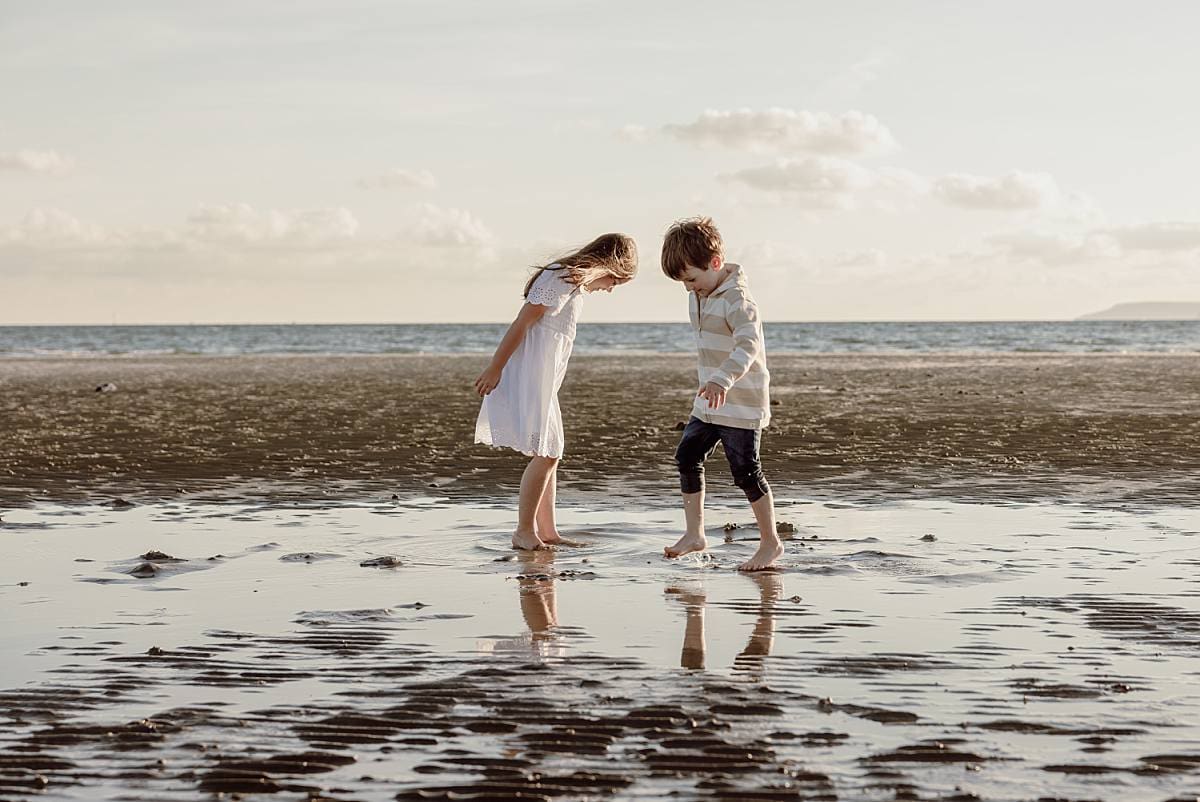 children playing on the beach Witterings