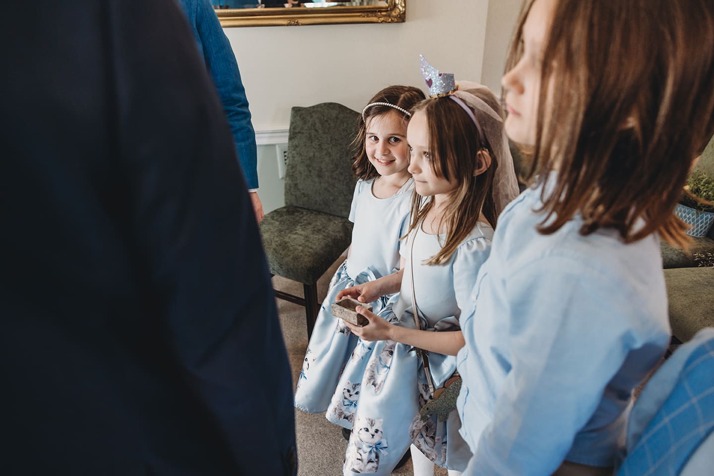 Portsmouth register office wedding photography couple on bicycle bride in blue linen suit