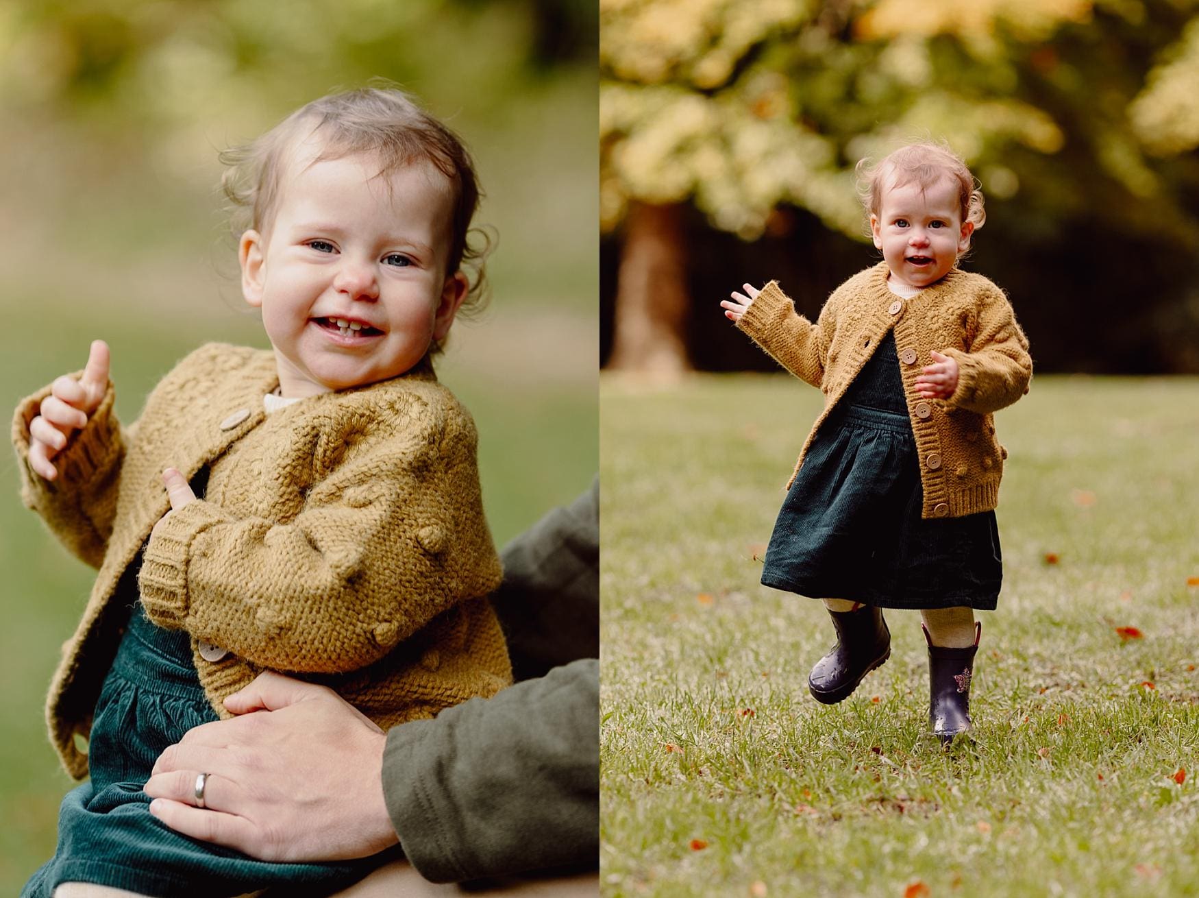 Natural outdoor kids photography in Portsmouth Hampshire with autumn foliage