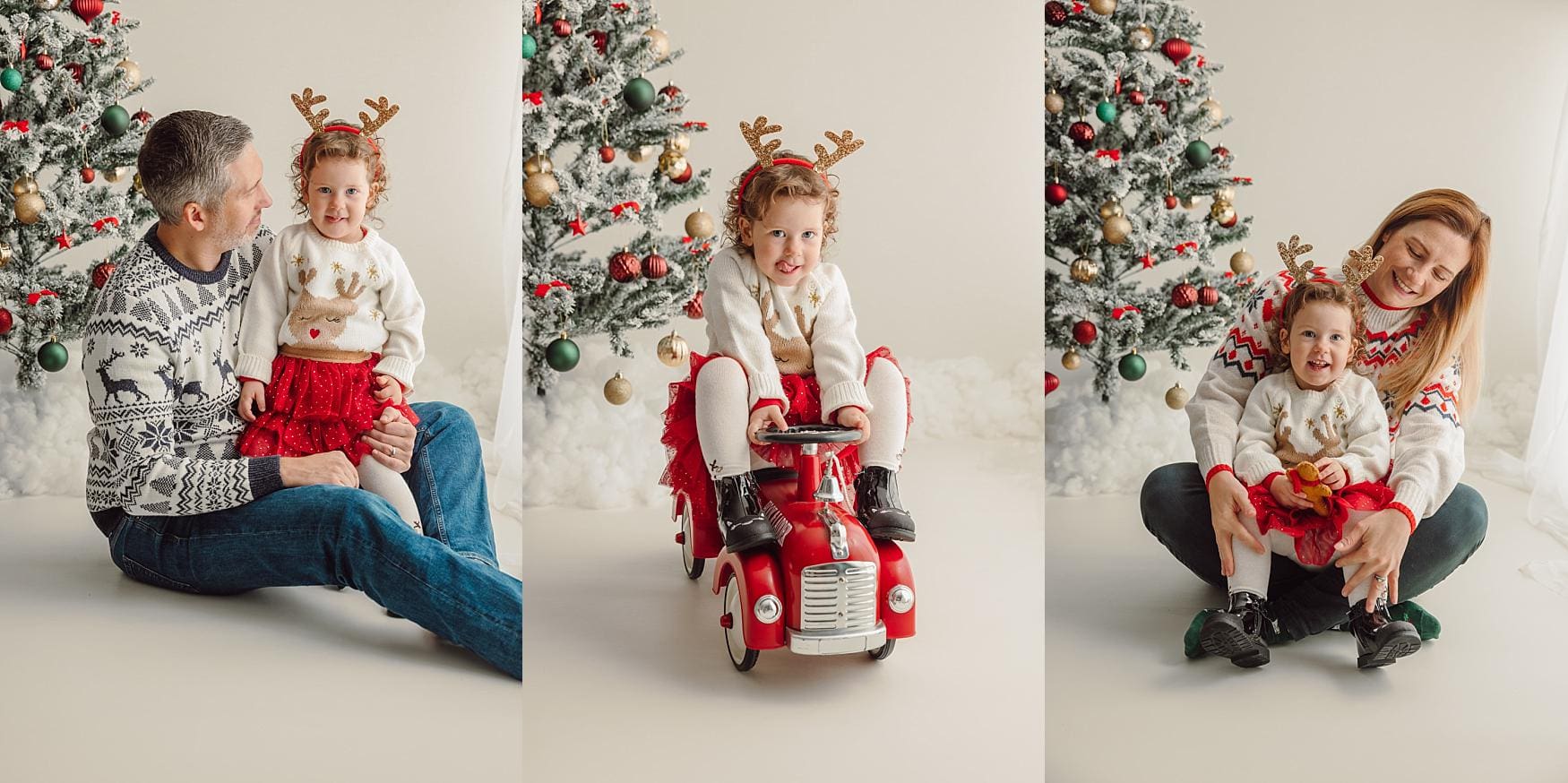 Candid family portrait captured by Ania Photo during Christmas 2025 sessions