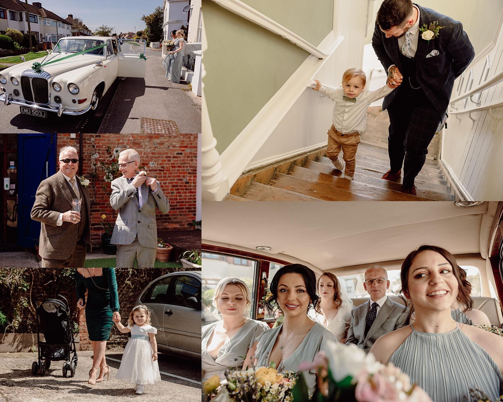 going to a wedding relaxed wedding photography Hampshire