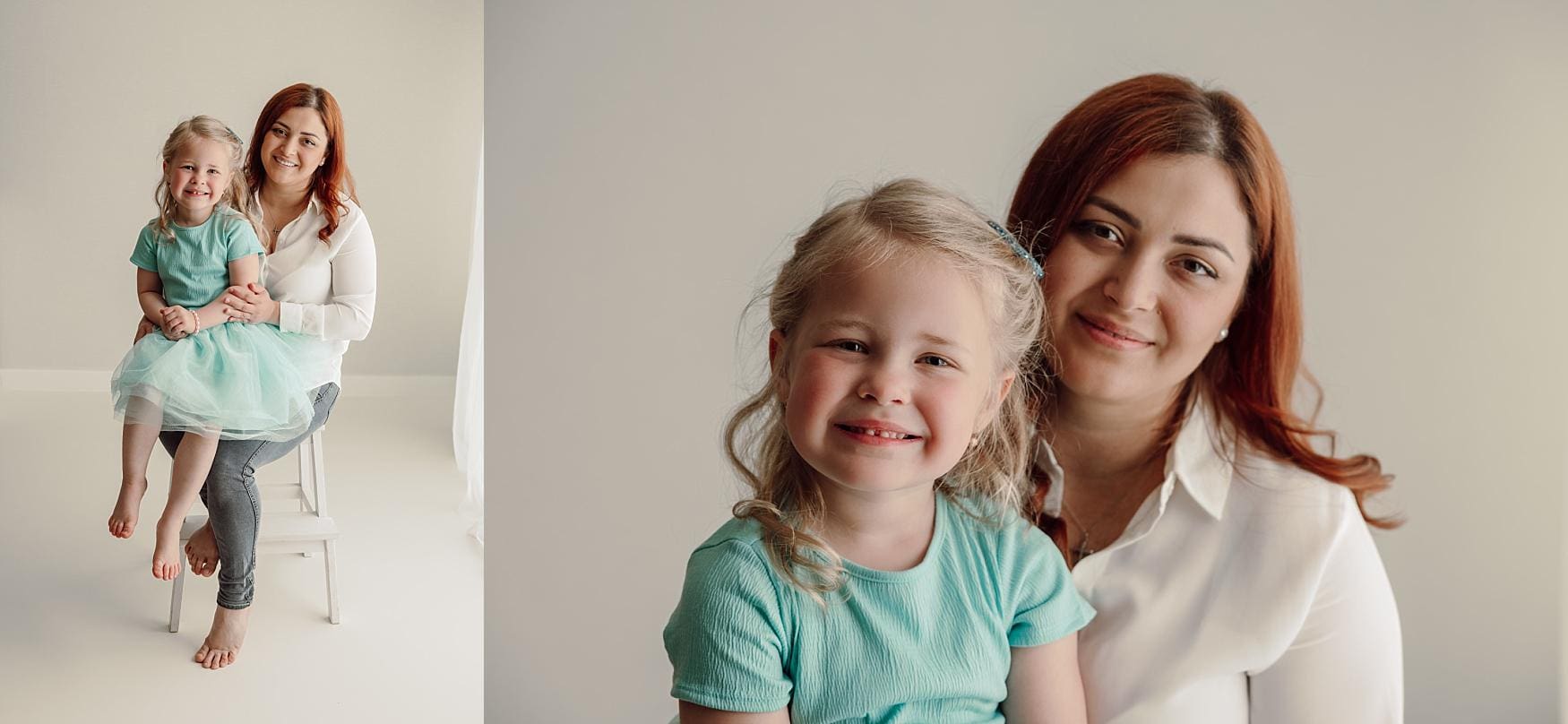 mother and daughter in Portsmouth studio